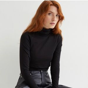 Womens black turtleneck